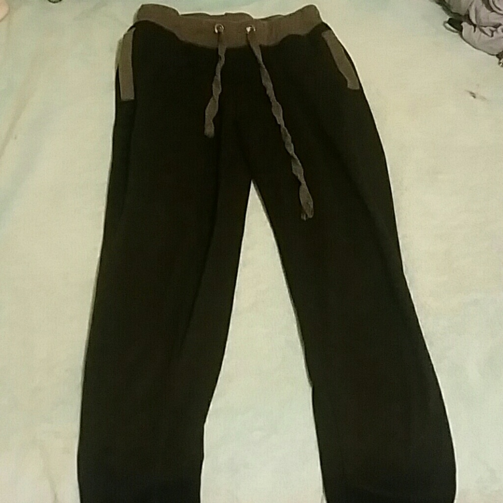 Black and grey sweatpants